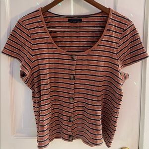 American Eagle Striped Button Shirt